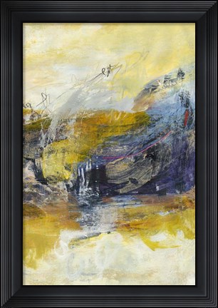 Framed Textured Triptych III Print