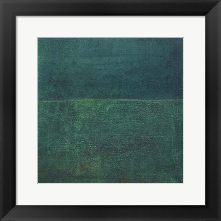 Framed Green Zen I Print