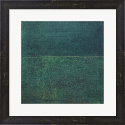 Framed Green Zen I Print