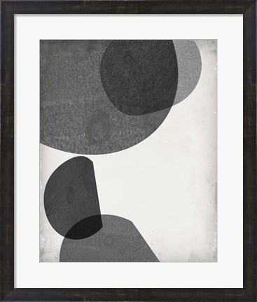 Framed Grey Shapes I Print