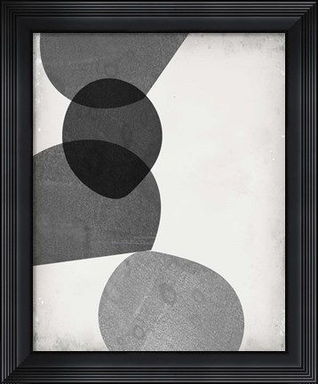 Framed Grey Shapes II Print