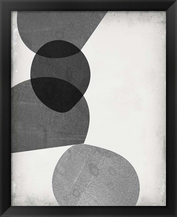 Framed Grey Shapes II Print