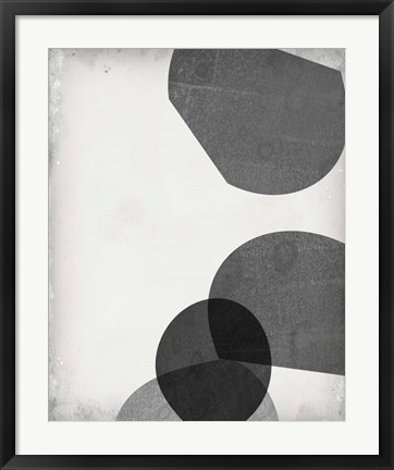 Framed Grey Shapes III Print