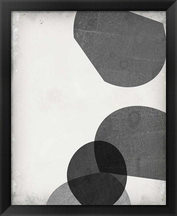 Framed Grey Shapes III Print