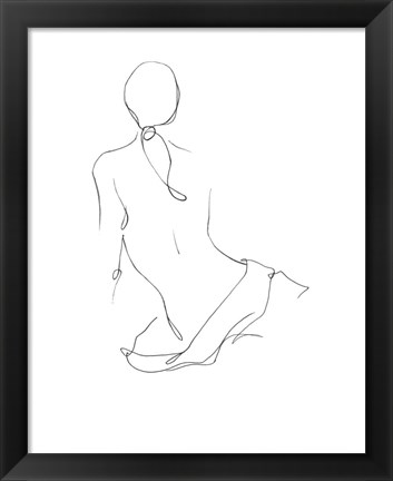 Framed Gestural Contour II Print