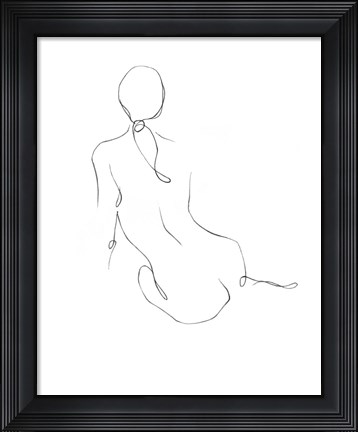 Framed Gestural Contour IV Print