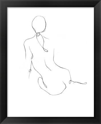 Framed Gestural Contour IV Print