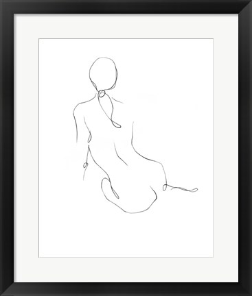 Framed Gestural Contour IV Print