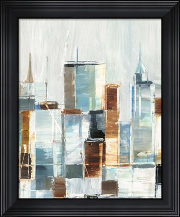 Framed City Colors I Print