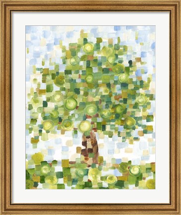 Framed Quilted Tree II Print