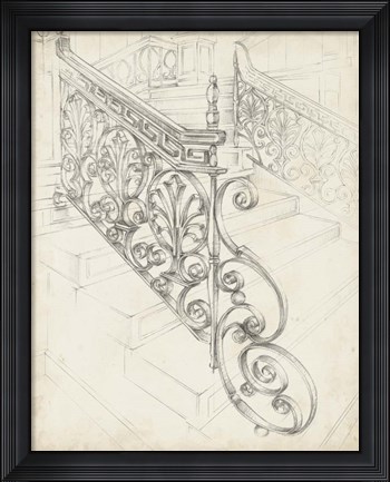 Framed Iron Railing Design I Print