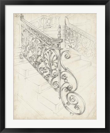 Framed Iron Railing Design I Print