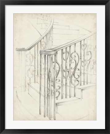 Framed Iron Railing Design II Print