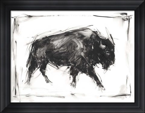 Framed Dynamic Bison I Print