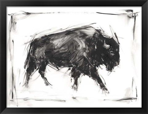Framed Dynamic Bison I Print