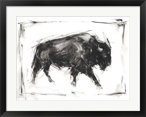 Framed Dynamic Bison I Print