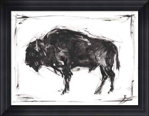 Framed Dynamic Bison II Print