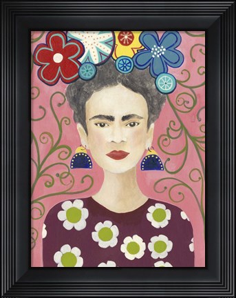 Framed Frida Floral I Print