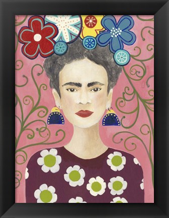 Framed Frida Floral I Print