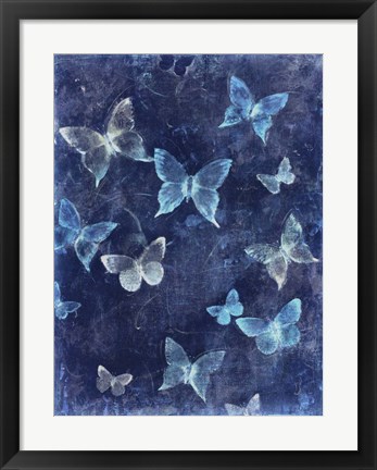 Framed Indigo Flight I Print