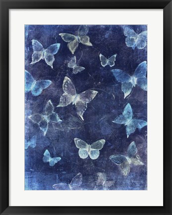 Framed Indigo Flight II Print