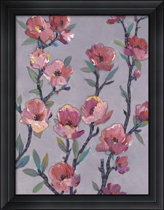 Framed Twigs in Bloom II Print