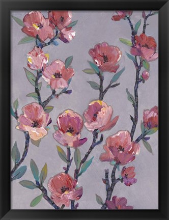 Framed Twigs in Bloom II Print