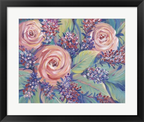 Framed Shades of Pink I Print