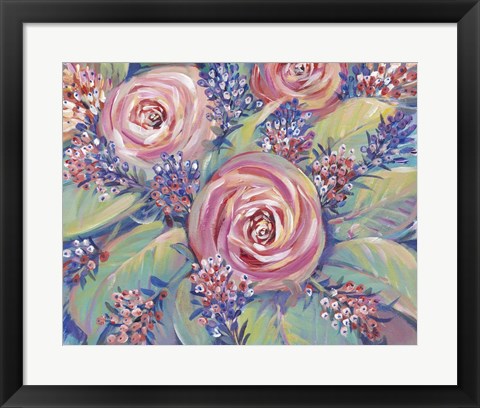 Framed Shades of Pink II Print