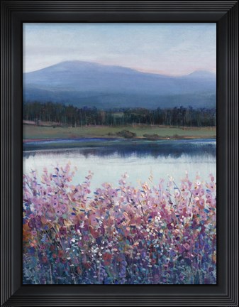 Framed Lakeside Mountain I Print