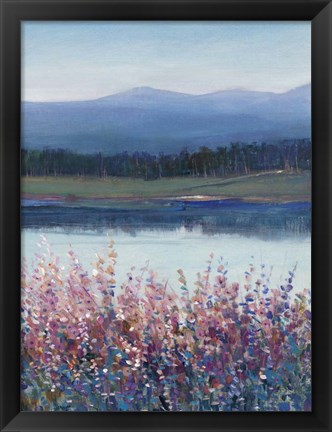 Framed Lakeside Mountain II Print