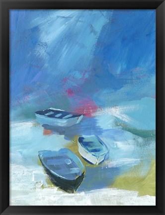 Framed Cove Boats I Print