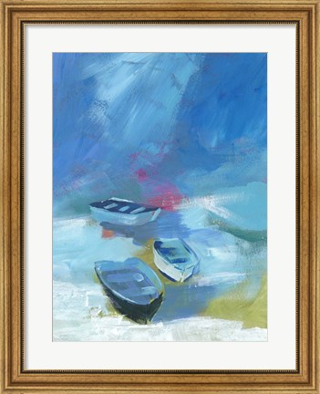 Framed Cove Boats I Print