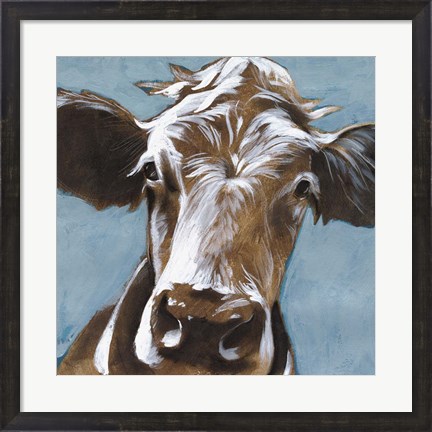 Framed Cow Kisses II Print