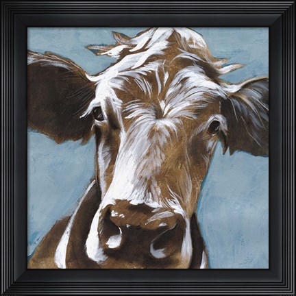Framed Cow Kisses II Print