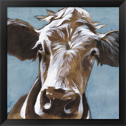 Framed Cow Kisses II Print