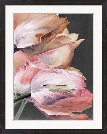 Framed Pastel Parrot Tulips IV Print