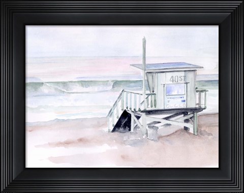 Framed Dawn Beach Break I Print