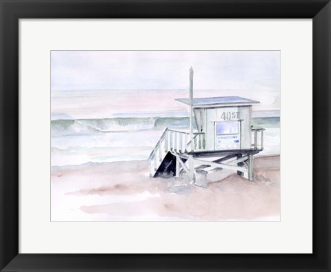 Framed Dawn Beach Break I Print