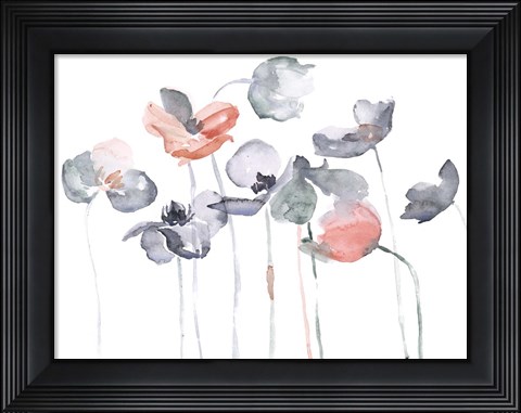 Framed Poppy Haze I Print