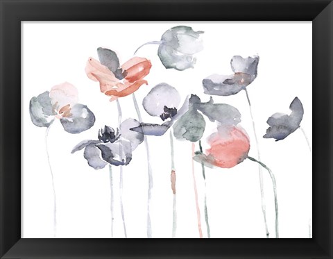 Framed Poppy Haze I Print