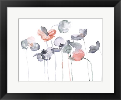 Framed Poppy Haze I Print