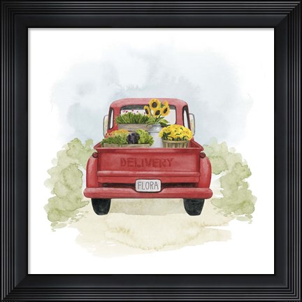 Framed Farm Flora I Print