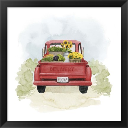 Framed Farm Flora I Print