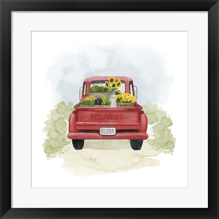 Framed Farm Flora I Print