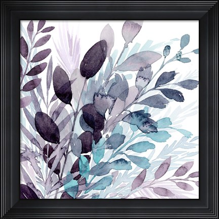 Framed Crystallized Flora I Print