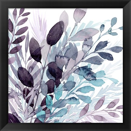 Framed Crystallized Flora I Print