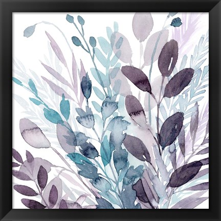 Framed Crystallized Flora II Print