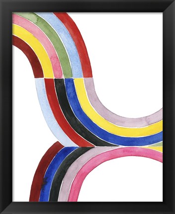 Framed Deconstructed Rainbow III Print