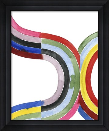 Framed Deconstructed Rainbow V Print